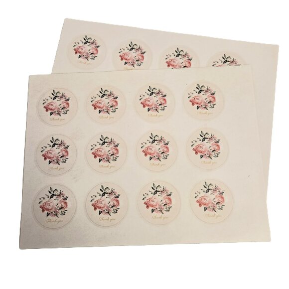 24 Thank You Cards Bulk Set w/ Envelopes & Stickers Blank Floral Pack Stationary - Picture 3 of 5